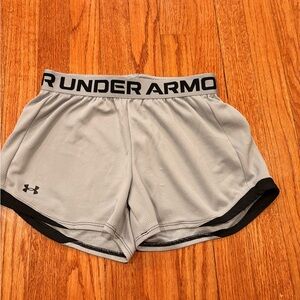 Under Armour Women's Athletic Gray and Black Shorts